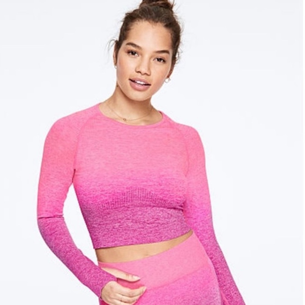 Victoria Secret PINK Seamless Workout Cropped Crew